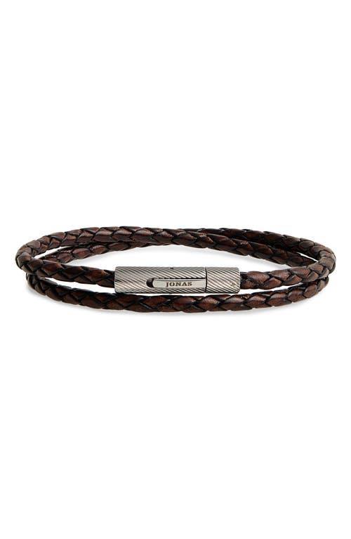 Mens Village Braided Leather Bracelet Product Image