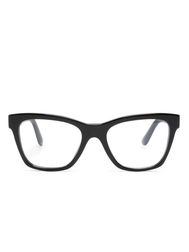 Square-frame Clear-lenses Glasses In Black Product Image