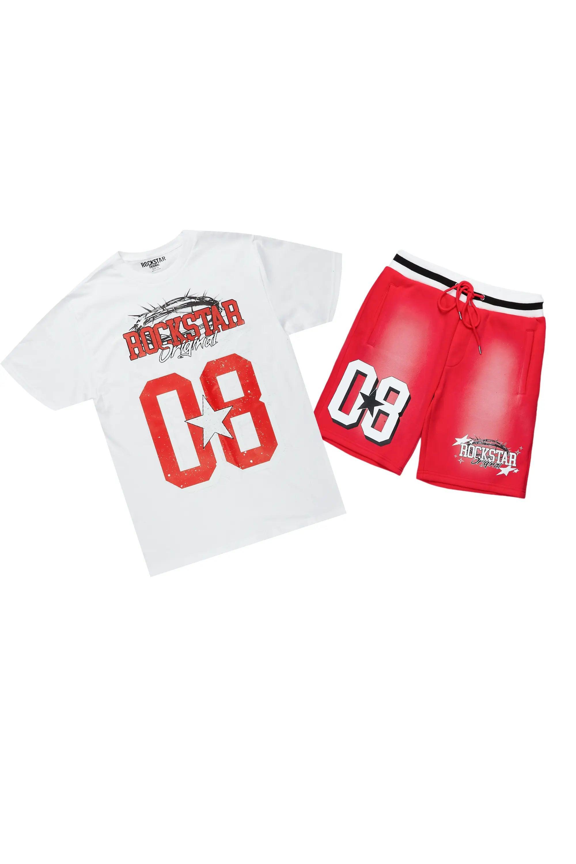 Allstar White/Red T-Shirt Short Set Male product image