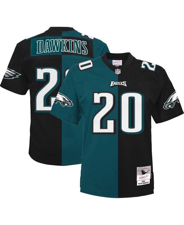 Mens Mitchell & Ness Brian Dawkins Midnight Green and Black Philadelphia Eagles 2004 Split Legacy Replica Jersey - Green, Black Product Image