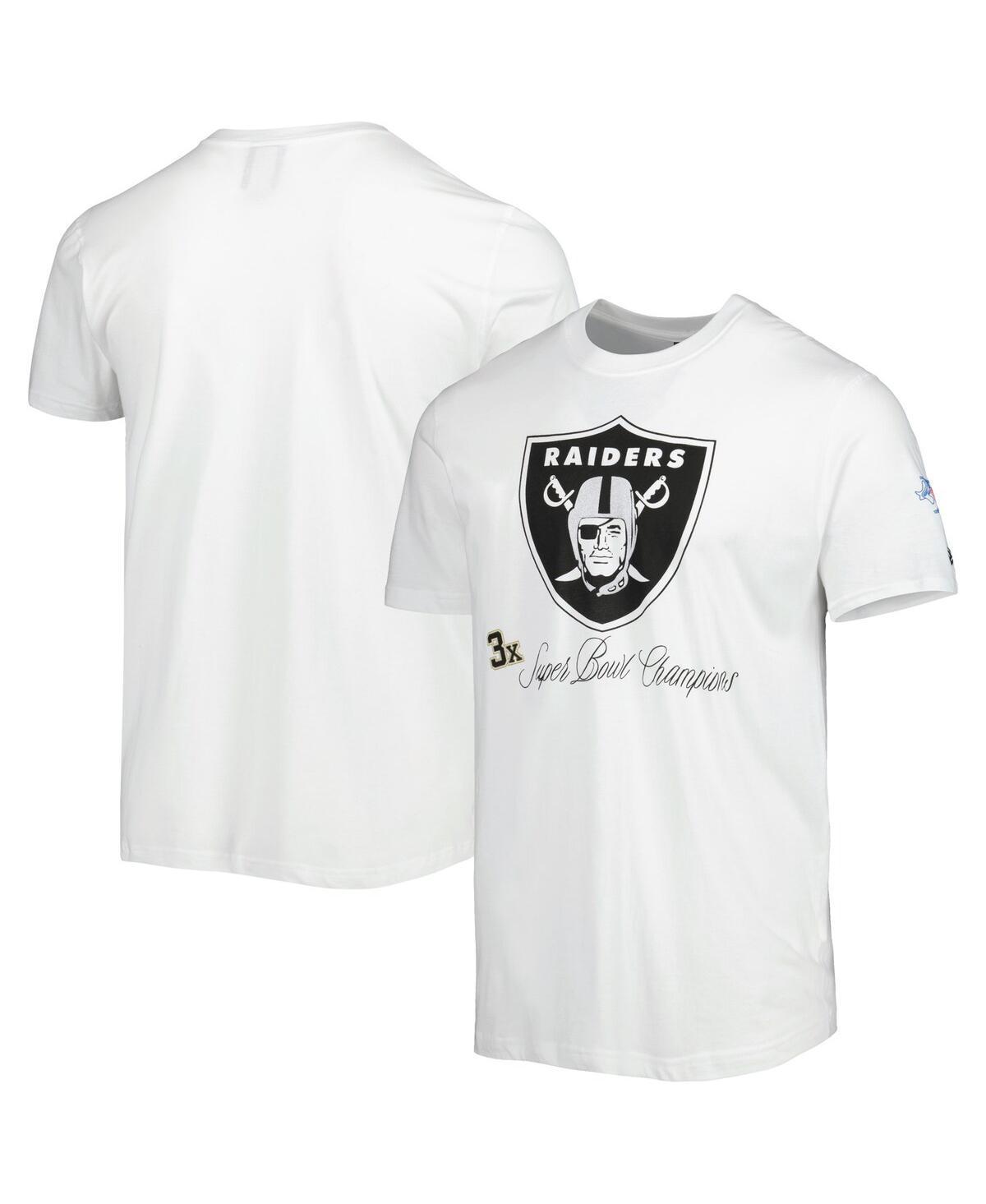 Mens New Era White Las Vegas Raiders Historic Champs T-Shirt Product Image