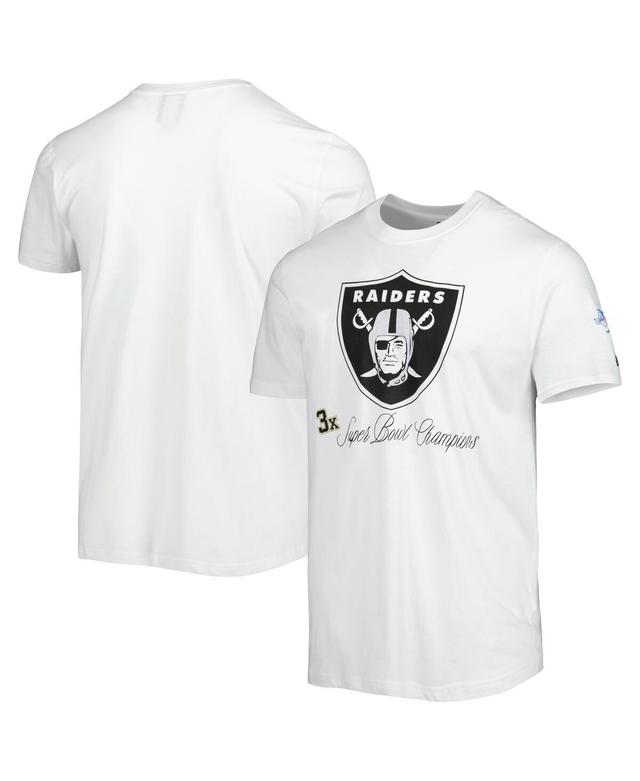 Mens New Era White Las Vegas Raiders Historic Champs T-shirt Product Image