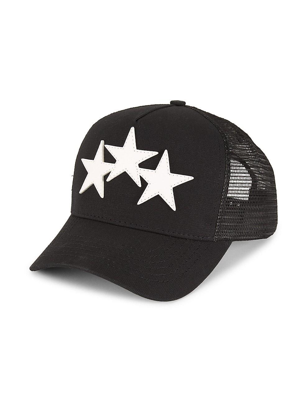 Mens Star Leather Trucker Hat Product Image