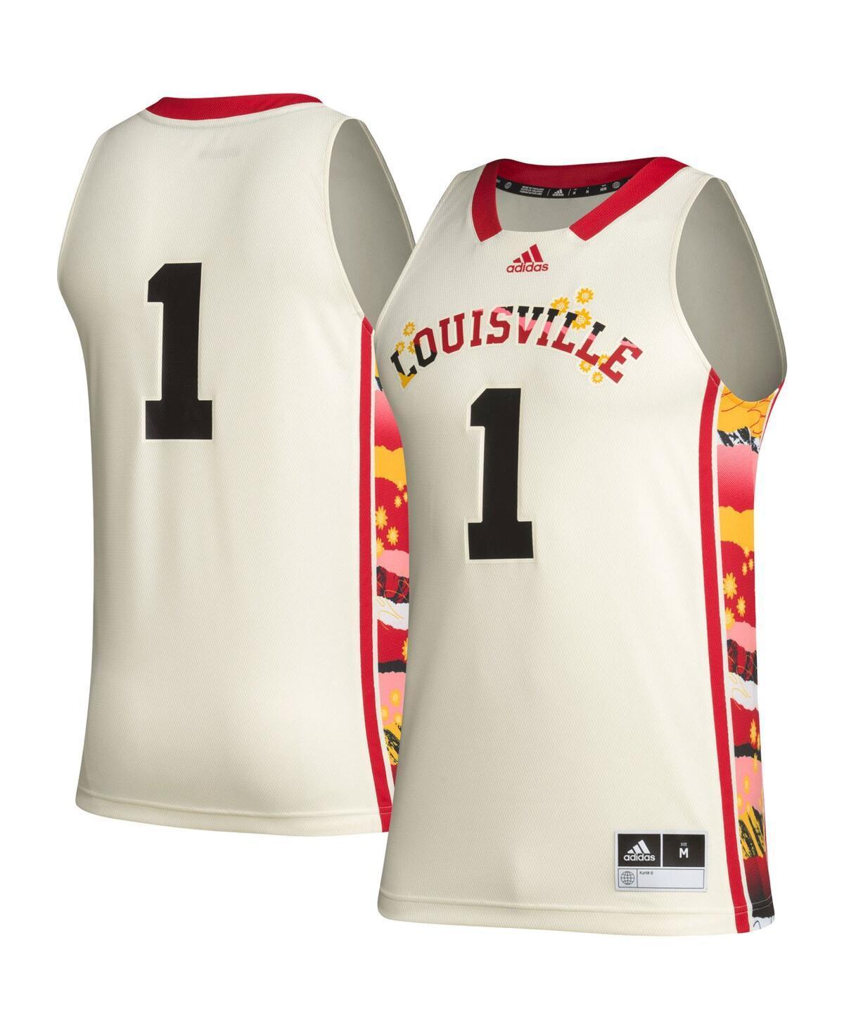 Mens adidas #1 Khaki Louisville Cardinals Honoring Black Excellence Basketball Jersey - Khaki Product Image