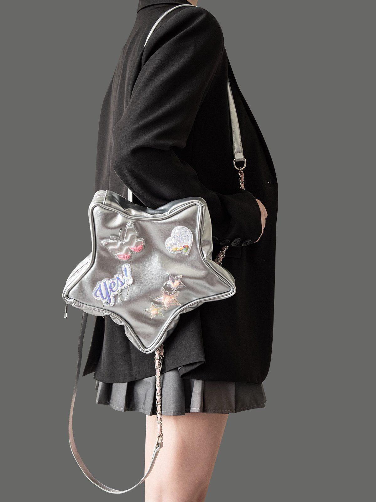 Star Holographic Letter Bag Female Product Image