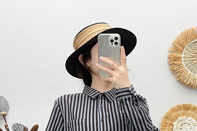 Long Sleeve Lapel Collar Striped Button Shirt Product Image