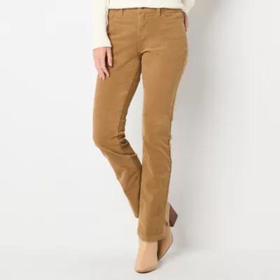 St. John's Bay Secretly Slender Womens Mid Rise Straight Corduroy Pant Product Image