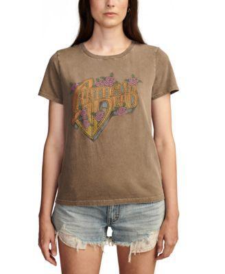 Lucky Brand Womens Studded Grateful Dead Classic Crewneck T-Shirt Product Image