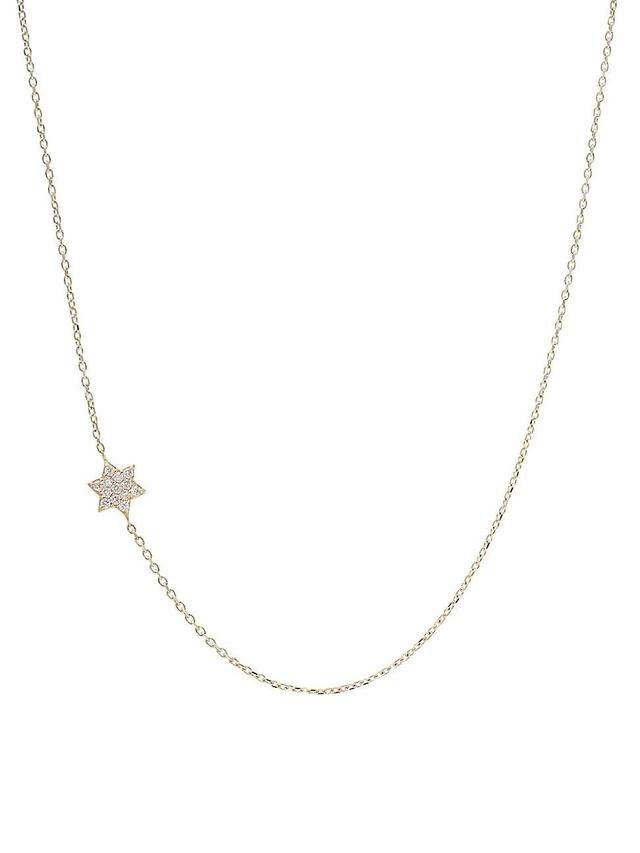 Anzie Love Letter Diamond Star of David Pendant Necklace Product Image