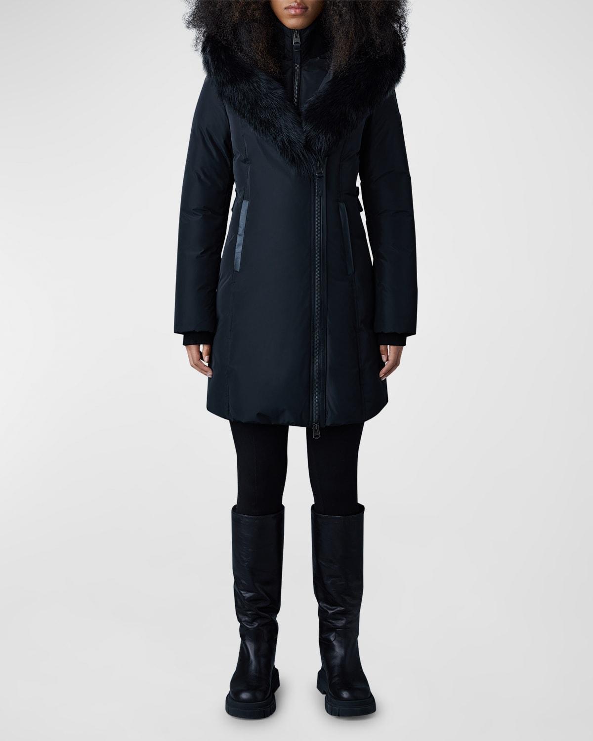 Mackage Kay Water Resistant Down Coat with Genuine Shearling Trim Product Image