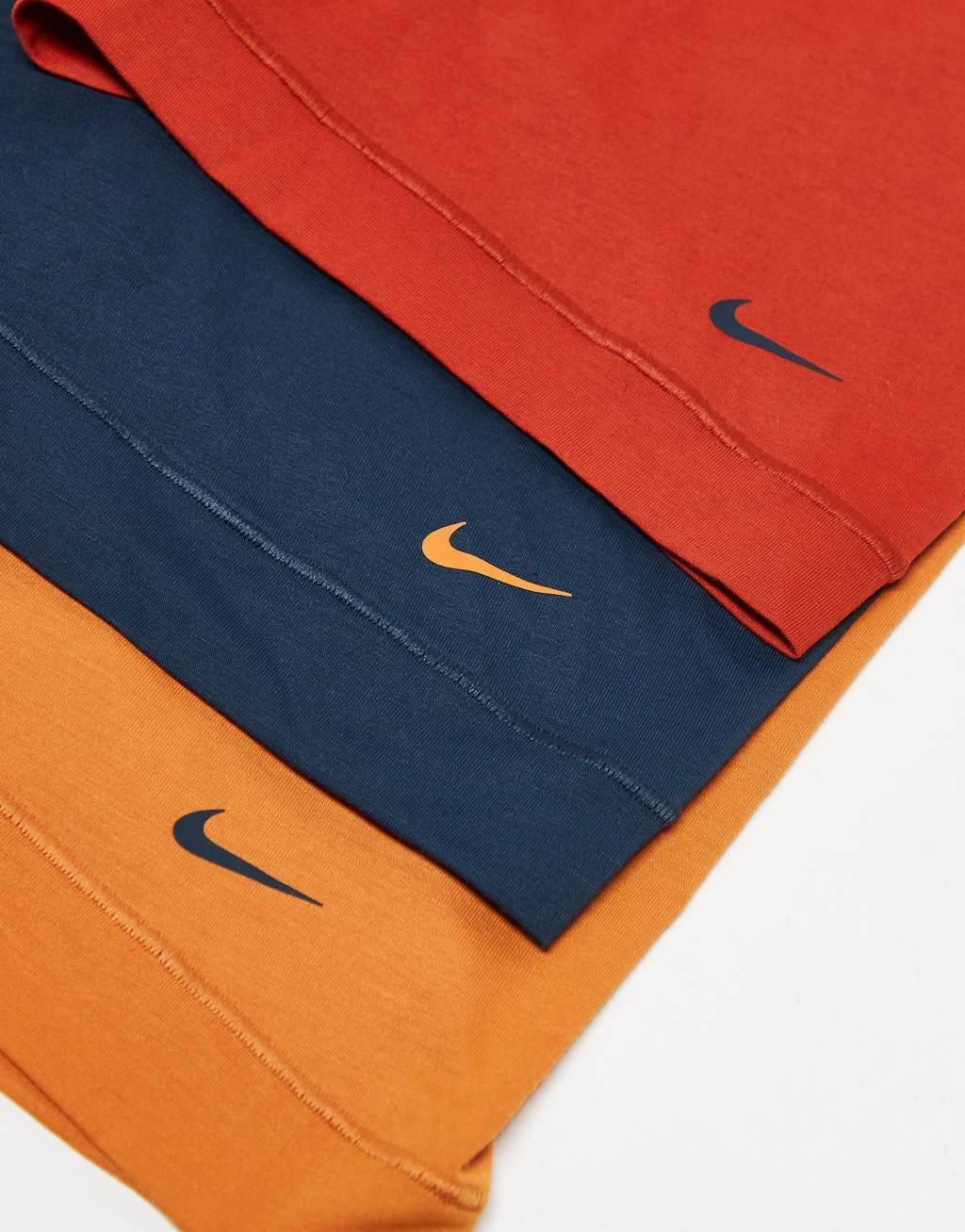 Nike Dri-Fit ultra comfort 3 pack boxer brief in red/orange/navy Product Image