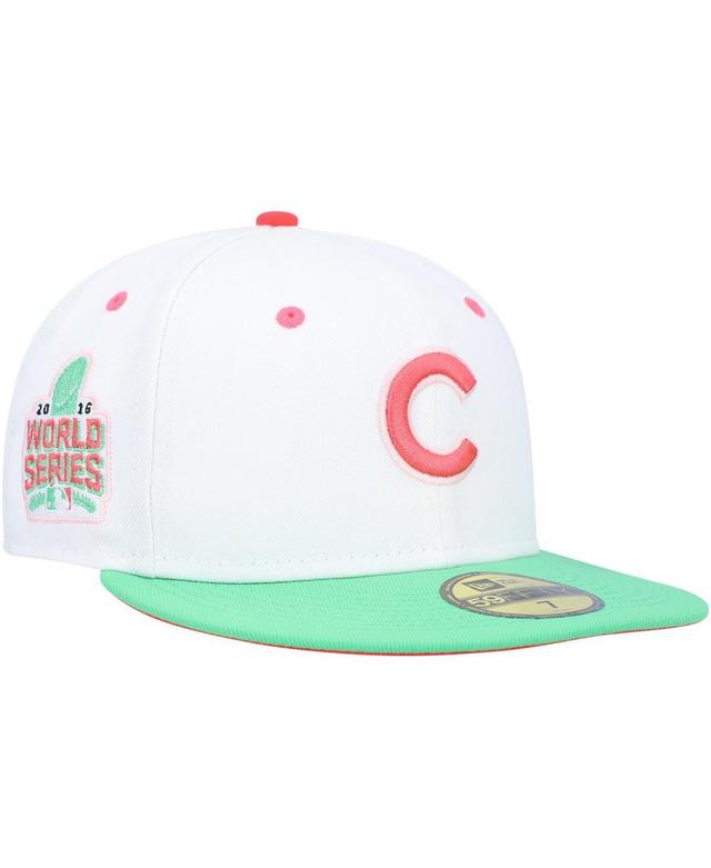 Mens New Era White Chicago Cubs Watermelon Lolli 59FIFTY Fitted Hat - White Product Image