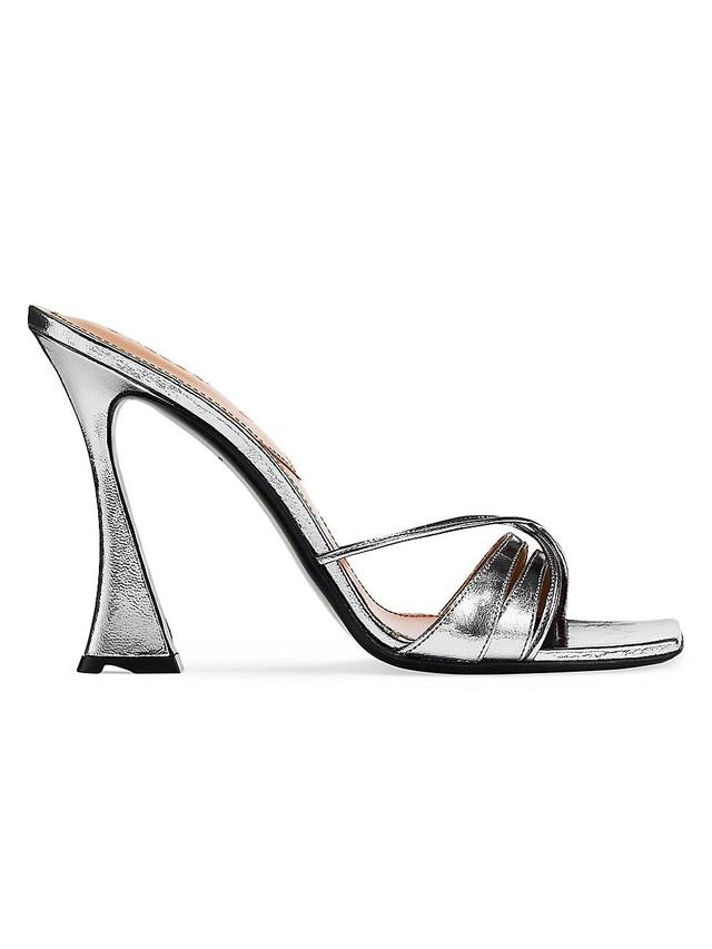 Womens Lust Metallic Leather Mules Product Image