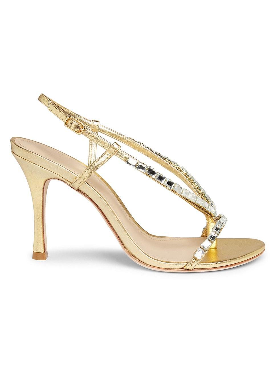 Womens Gem Metallic Nappa Leather Sandals Product Image