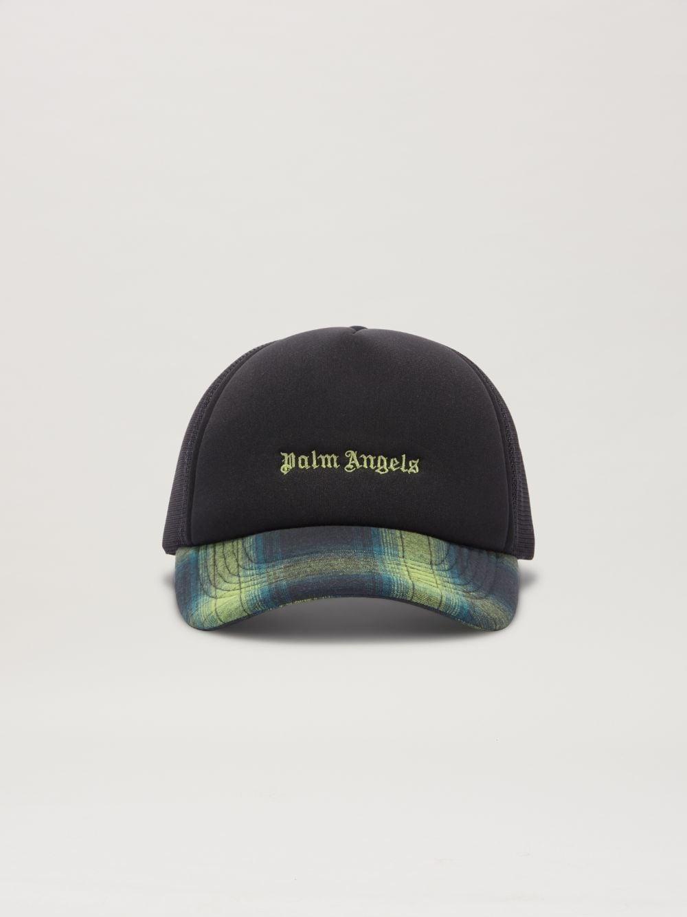 Classic Logo Trucker Cap in black  - Palm Angels® Official  Product Image