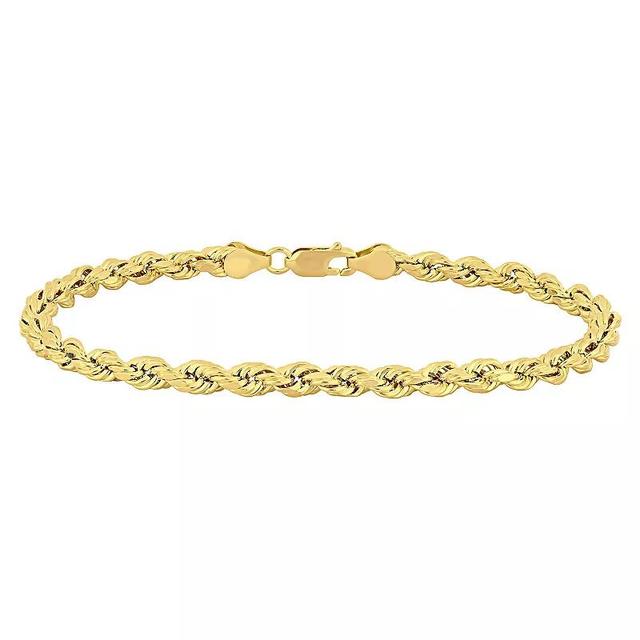 Stella Grace 10k Gold Mens Rope Chain Bracelet Product Image