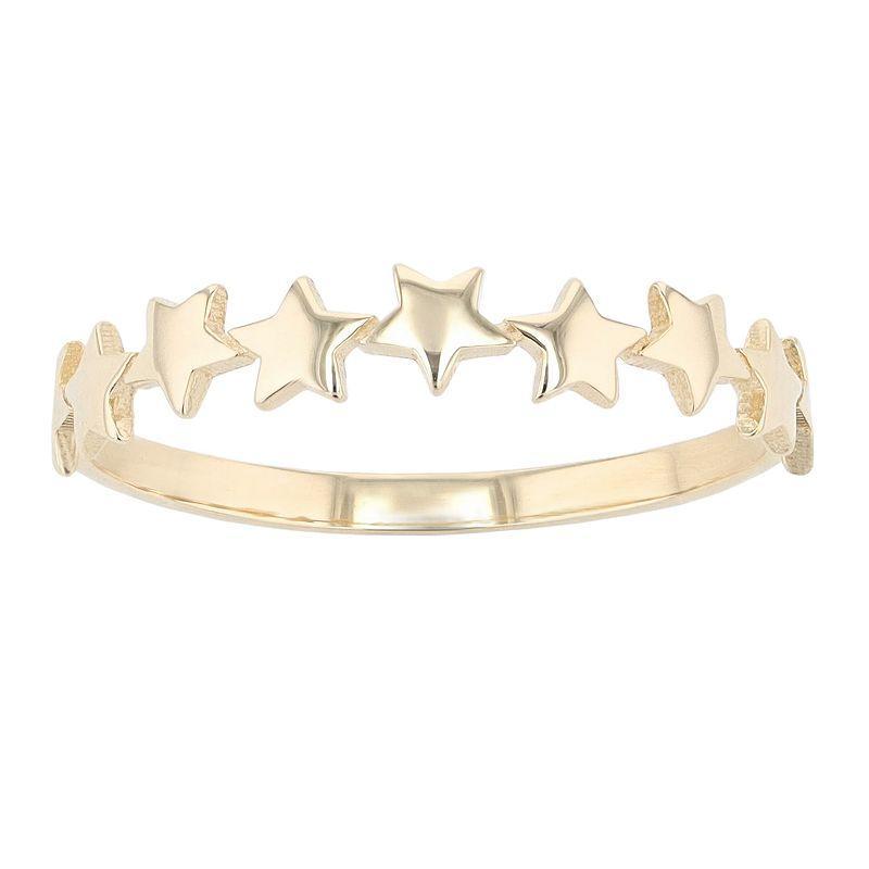 Au Naturale 14k Yellow Gold Stars Ring, Womens Product Image