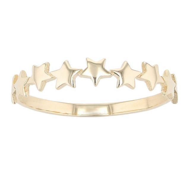 Au Naturale 14k Yellow Gold Stars Ring, Womens Product Image