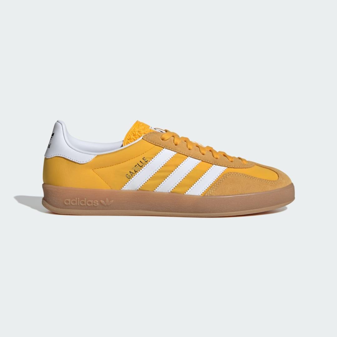 adidas Originals Mens adidas Originals Gazelle Indoor Nylon - Mens Shoes Crew Yellow/White Product Image