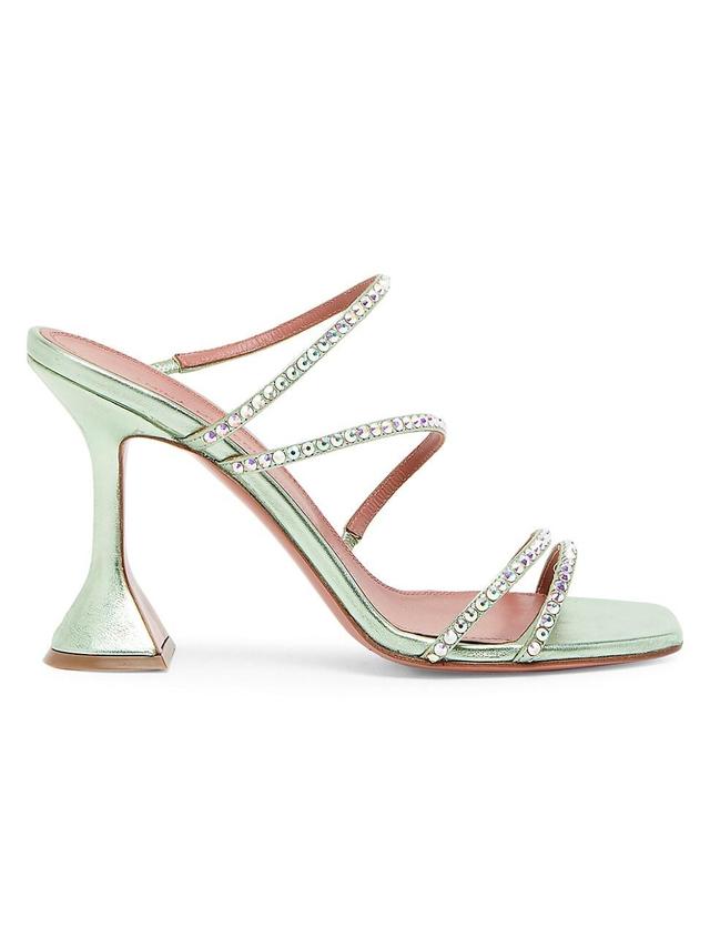 Amina Muaddi Naima Crystal Embellished Sandal Product Image