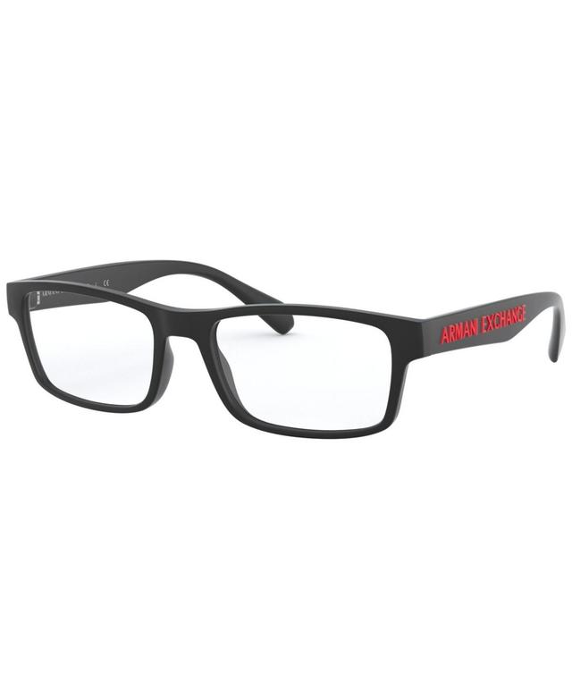 Armani Exchange AX3070 Mens Rectangle Eyeglasses - Black Product Image