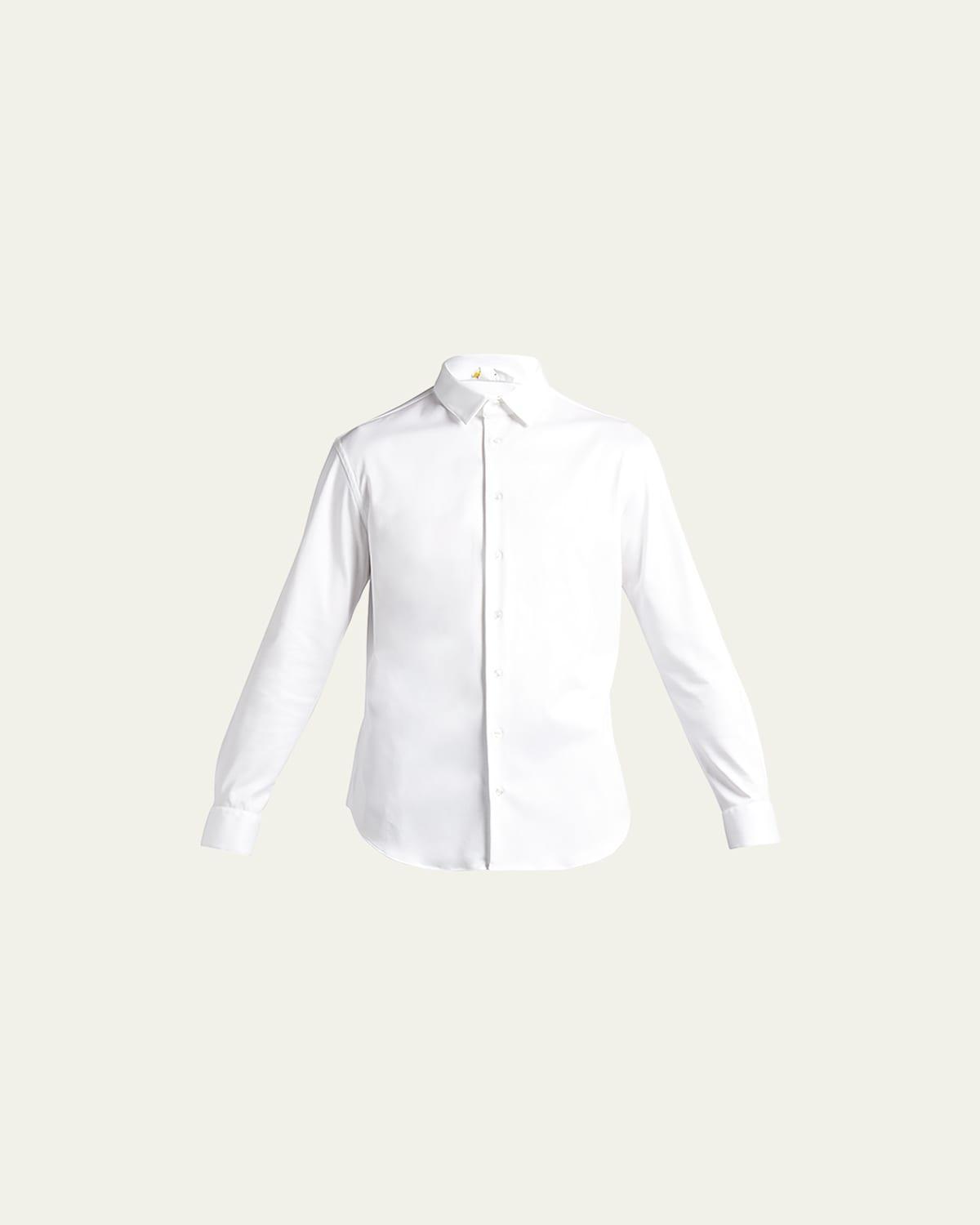 Mens Solid Interlock Sport Shirt Product Image