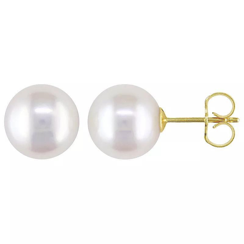 Stella Grace 14k Gold Freshwater Cultured Pearl Stud Earrings, Womens Product Image