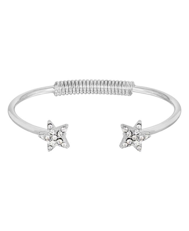 2028 Silver-Tone Crystal Star Spring Bracelet Product Image