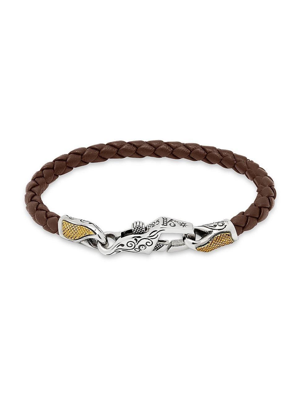 Womens Perseus Sterling Silver & Bronze Woven Bracelet Product Image