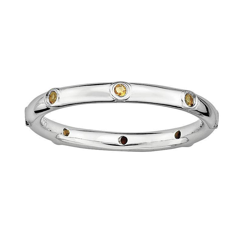 Stacks & Stones Sterling Silver Citrine Stack Ring, Womens Product Image