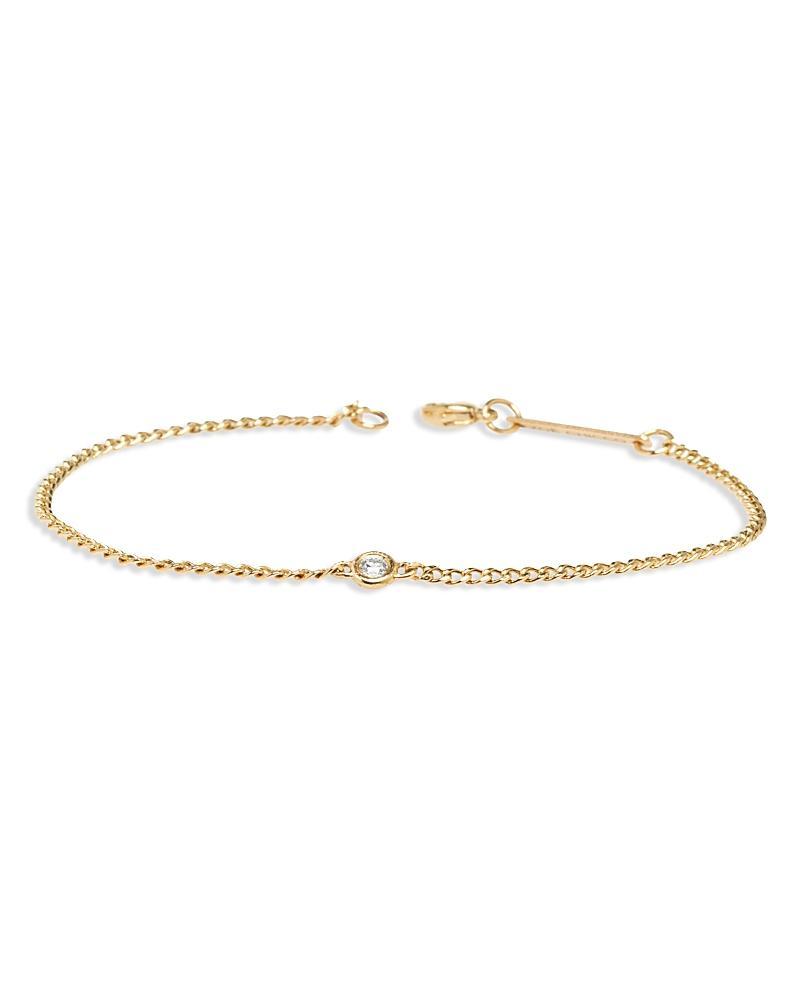 Zoe Chicco 14K Yellow Gold Floating Diamonds Diamond Curb Link Bracelet Product Image