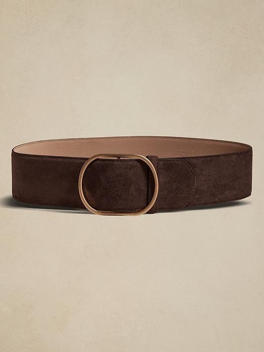 Wide Vegan Suede Belt Product Image