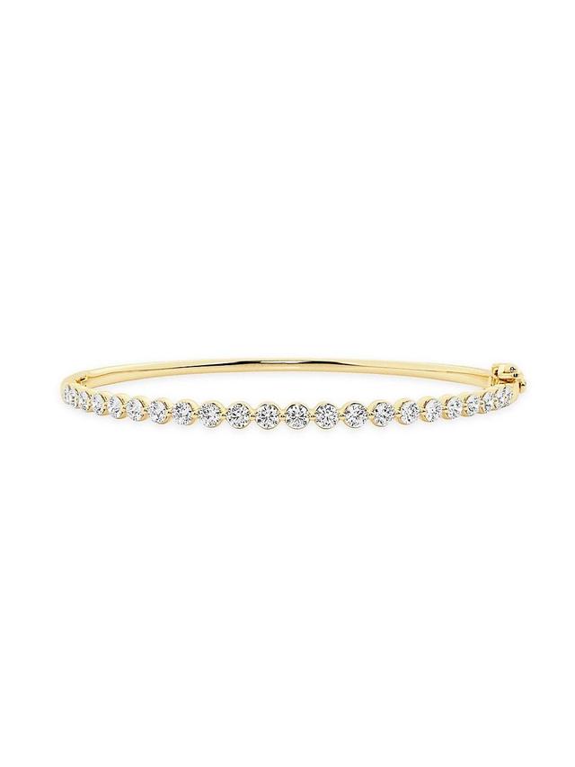 Womens Ethereal 14K Yellow Gold & 2 TCW Lab-Grown Diamond Bangle Product Image