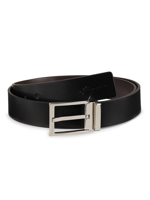 Mens Double Adjustable Cut-to-Size Leather Belt Product Image