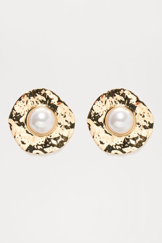 Pearl Girly Earrings - Gold Product Image