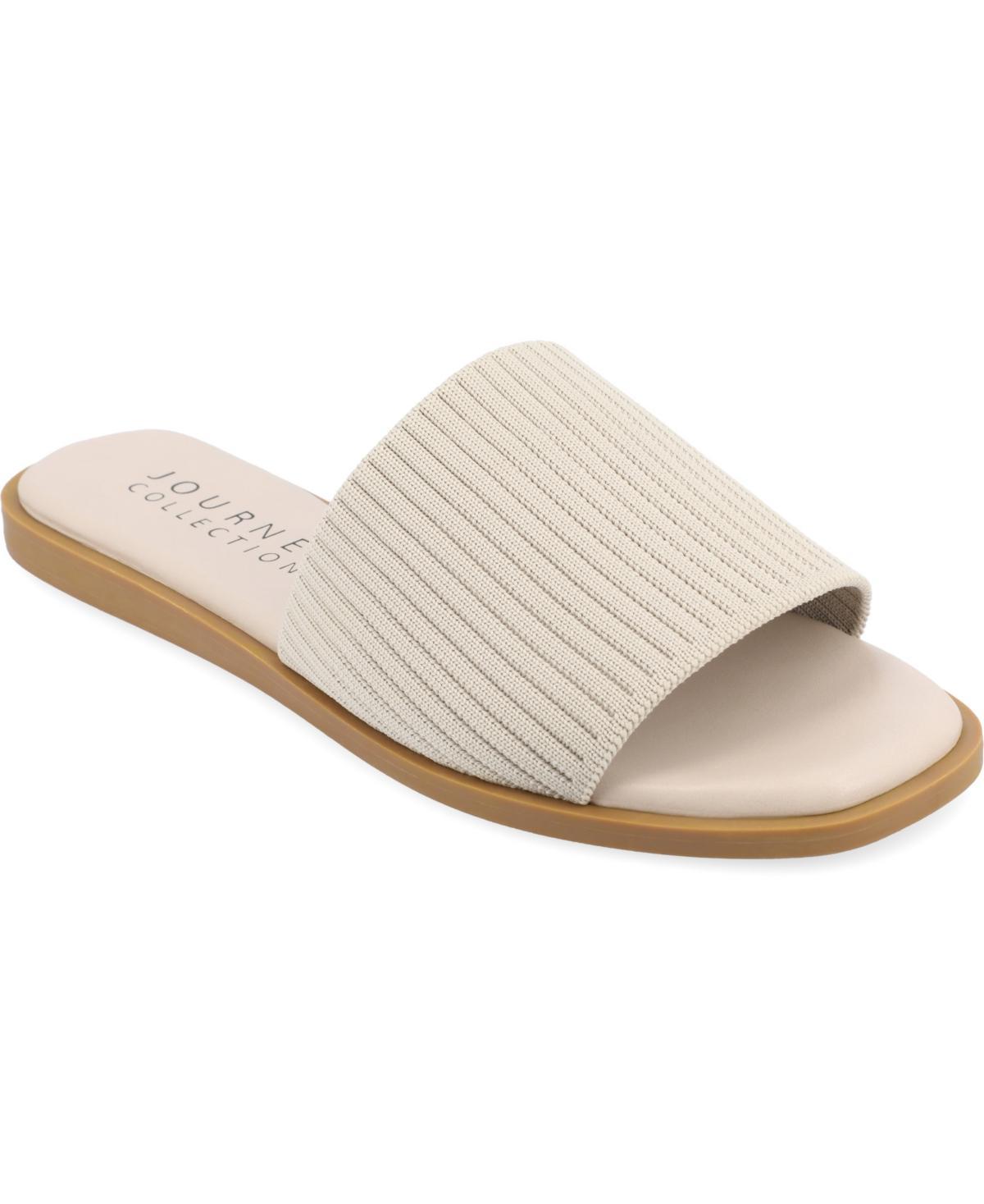 Journee Collection Womens Prisilla Single Band Slide Flat Sandals Product Image