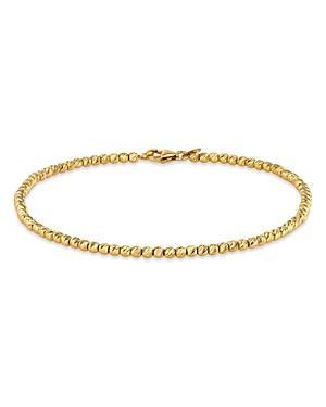 Alberto Milani Mens 18K Yellow Gold Via Palladio Textured Small Bead Bracelet Product Image