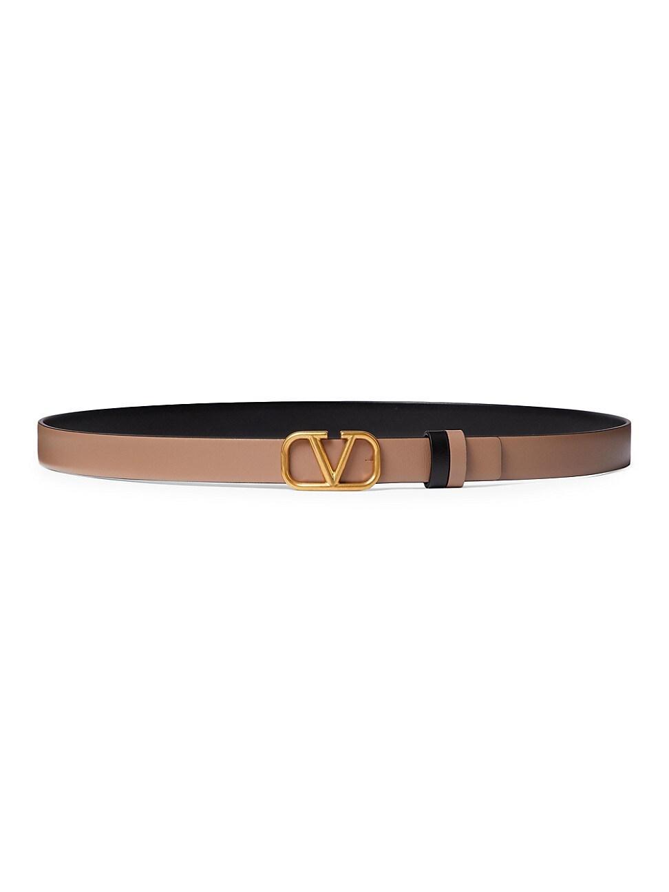 Womens Reversible VLogo Signature Belt in Glossy Calfskin 20MM Product Image