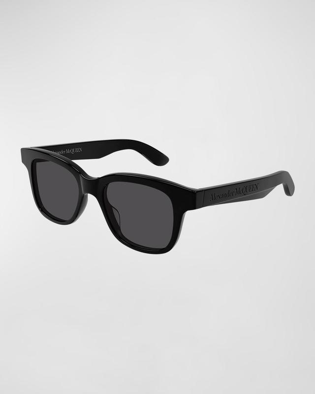 Mens Debossed Logo Rectangle Sunglasses Product Image