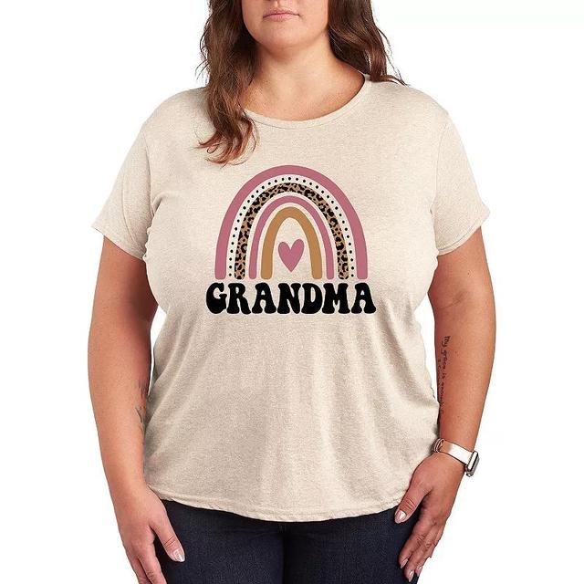 Plus Grandma Muted Rainbow Graphic Tee, Womens Product Image