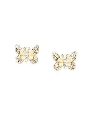 Adina Reyter 14K Yellow Gold Diamond Butterfly Stud Earrings Product Image