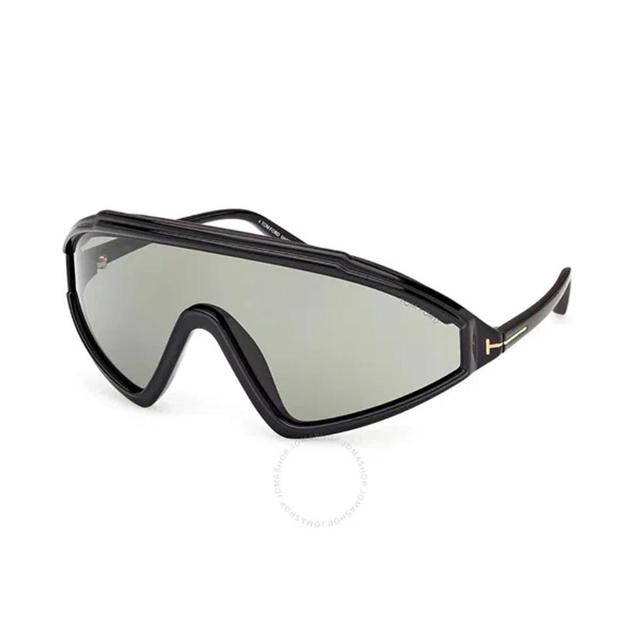 TOM FORD Men's 99 Mm Shiny Black Sunglasses Product Image