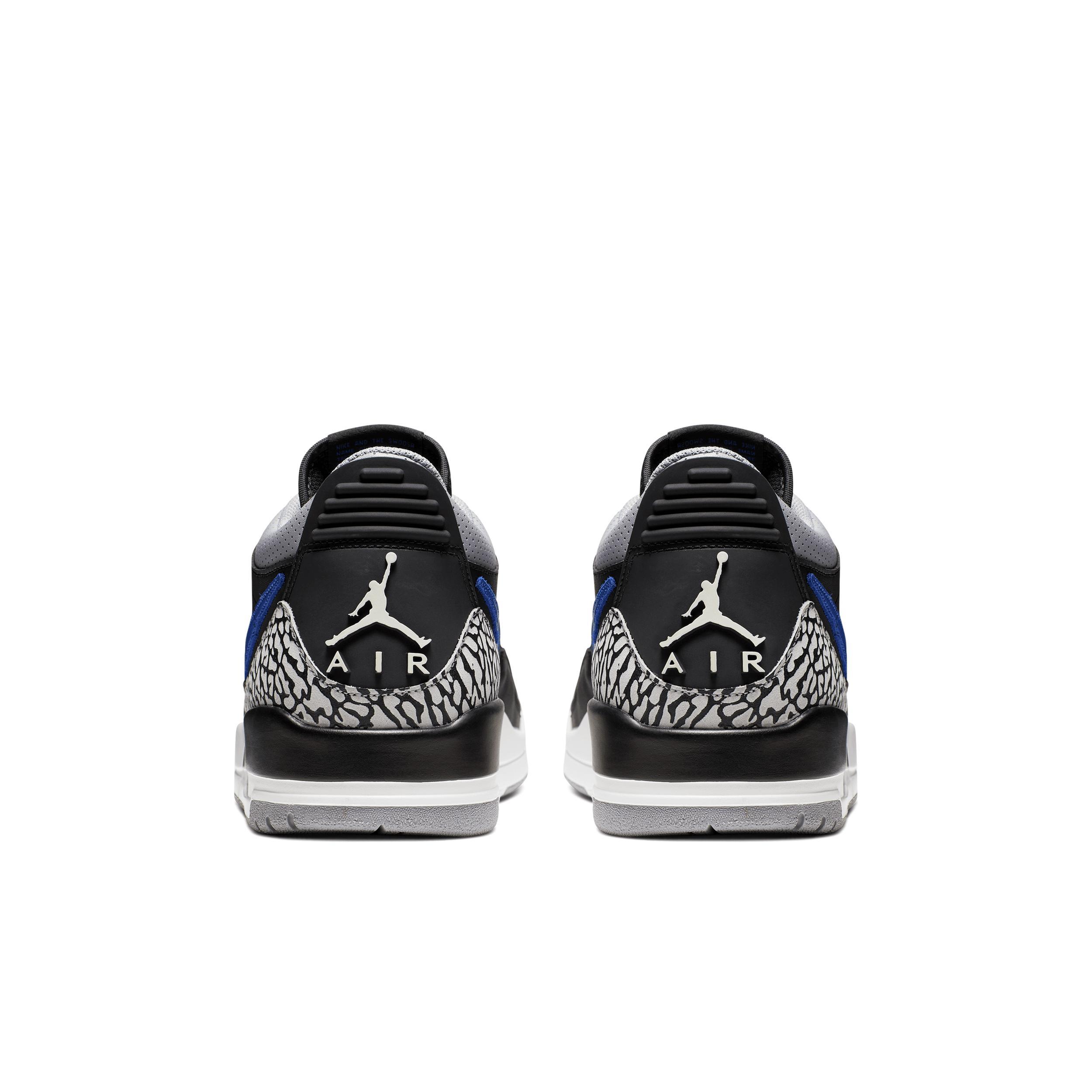 Jordan Mens Jordan Legacy 312 Low - Mens Basketball Shoes Black/Game Royal/White Product Image