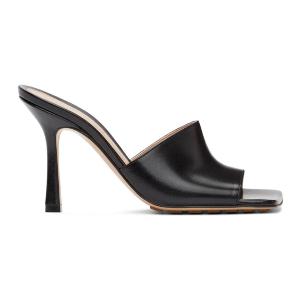 BOTTEGA VENETA Black Stretch Heeled Mules product image