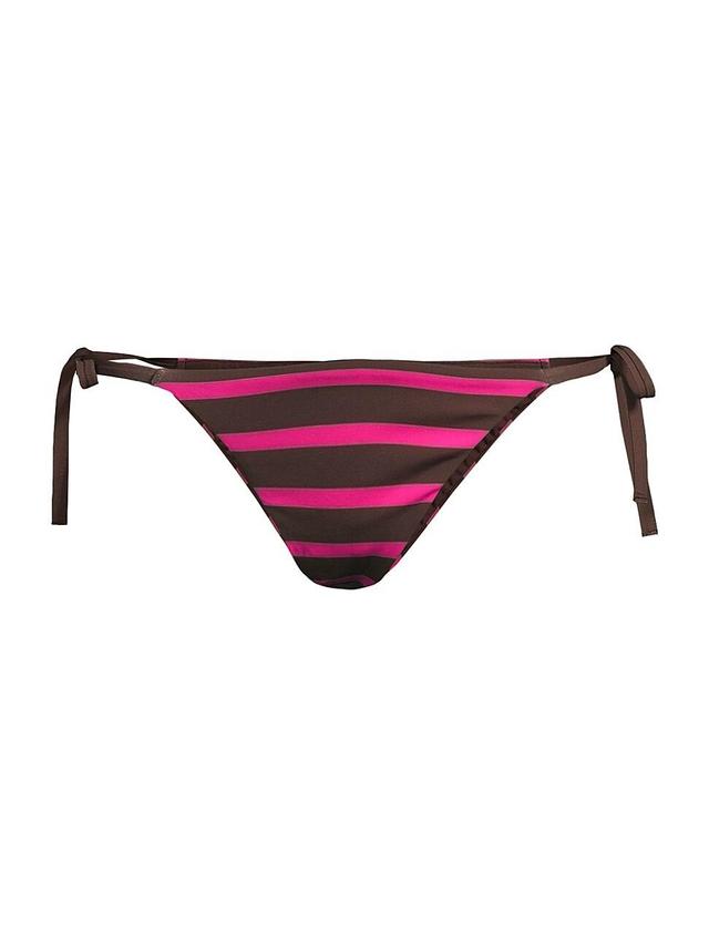 Womens Striped String Bikini Bottoms Product Image