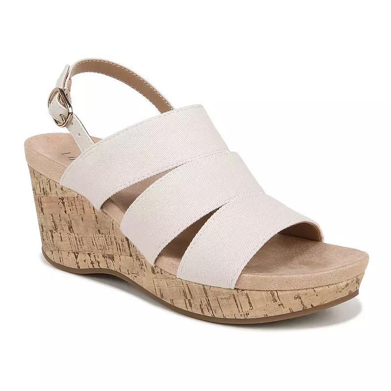 LifeStride Darby Womens Slingback Wedges Ivory Product Image