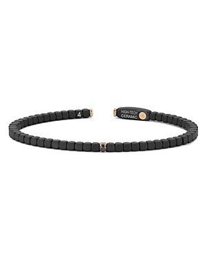 Roberto Demeglio Mens Dado Black Diamond & 18K White Gold Single Bead Bracelet Product Image