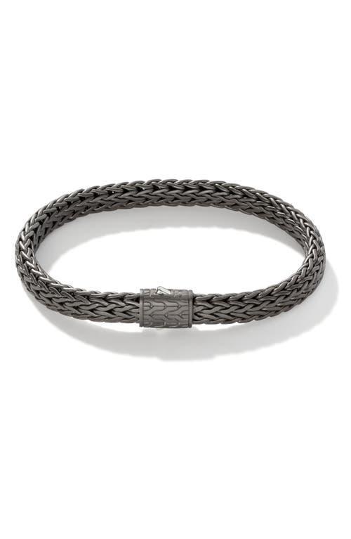 John Hardy Mens Classic Chain Black Rhodium Plate Bracelet Product Image