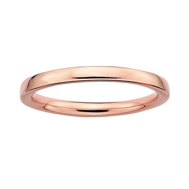 Stacks & Stones 18k Rose Gold Over Silver Stack Ring, Womens Pink Product Image