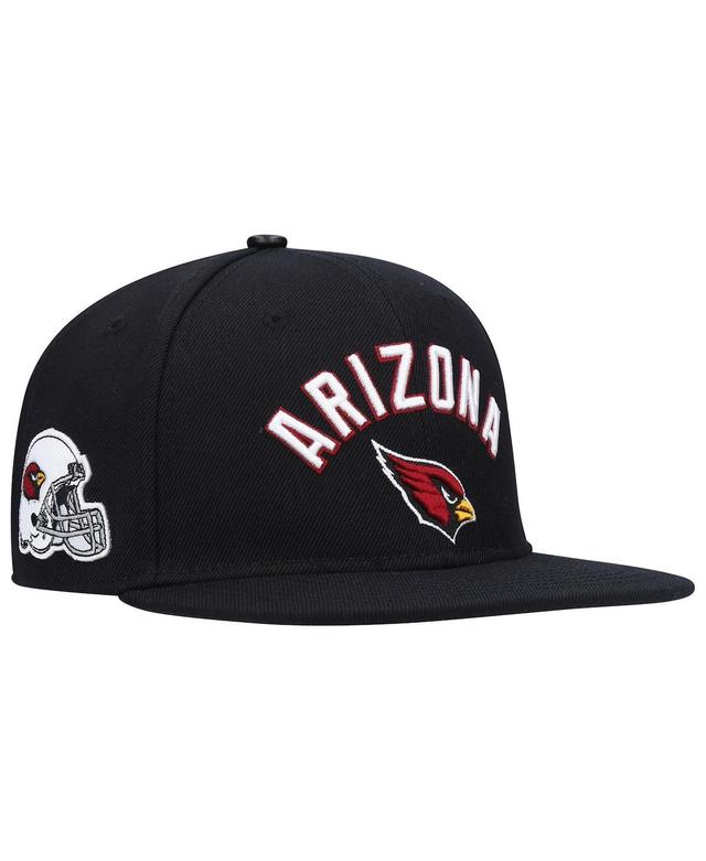 Mens Pro Standard Black Arizona Cardinals Stacked Snapback Hat Product Image